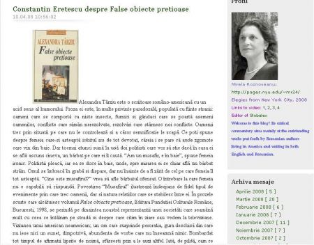 Constantin Eretescu, despre "False obiecte pretioase"