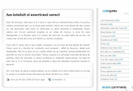 "Am întâlnit şi americani săraci"