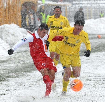 Dinamo a rămas înzăpezită la Braşov