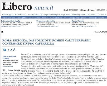 Violul de la Roma: Bătut să depună mărturie mincinoasă