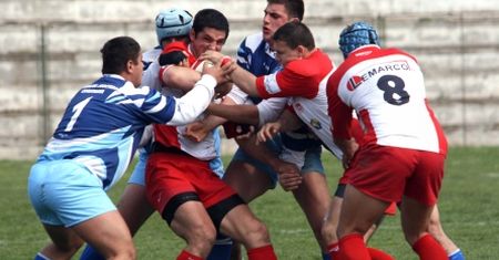 Grămadă de pumni în derby-ul României la rugby