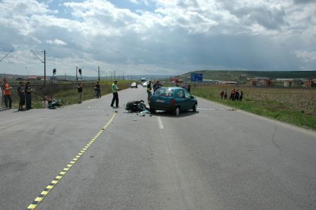 Motociclişti implicaţi în accidente mortale