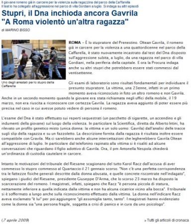 Violatorul român din două parcuri din Italia, incriminat de ADN