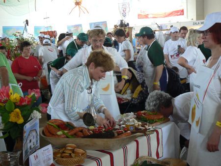 Udrea, invitată să deguste cârnaţi la Sfântu Gheorghe