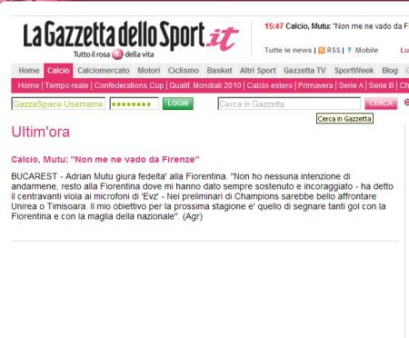 EVZ, citat de „La Gazzetta dello Sport”