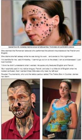 Un român a făcut 56 de tatuaje unei tinere, fără voia acesteia