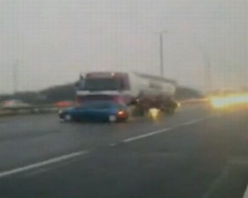 Accident impresionant pe autostradă