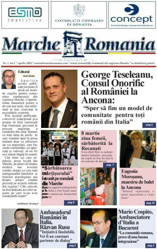 Se lansează ziarul "Marche-România", pentru diaspora din Italia