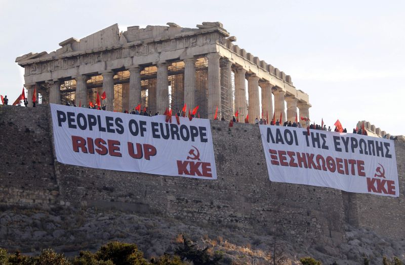 Nou val de proteste în Grecia