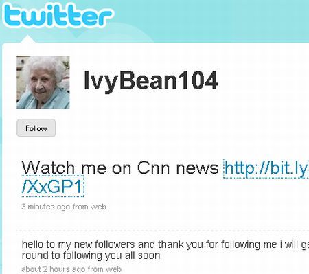 A murit Ivy Bean, cea mai în vârstă utilizatoare de Twitter