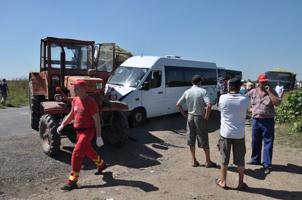 Accident cu microbuz la Timişoara