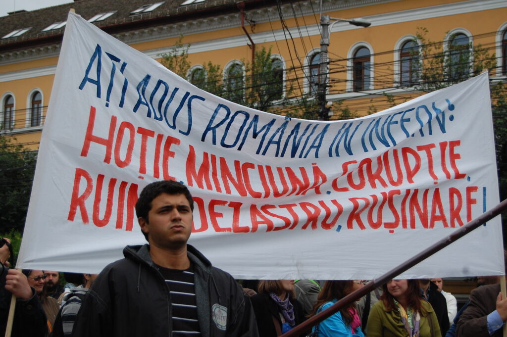 Proteste anti-Boc la Cluj-Napoca