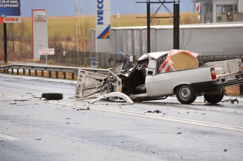 DN 1, blocat de un accident la Sibiu