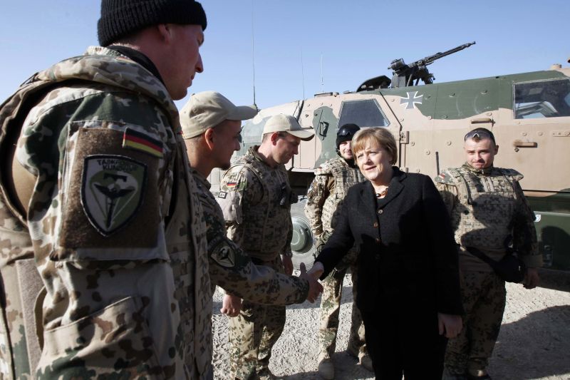 Angela Merkel, în Afganistan