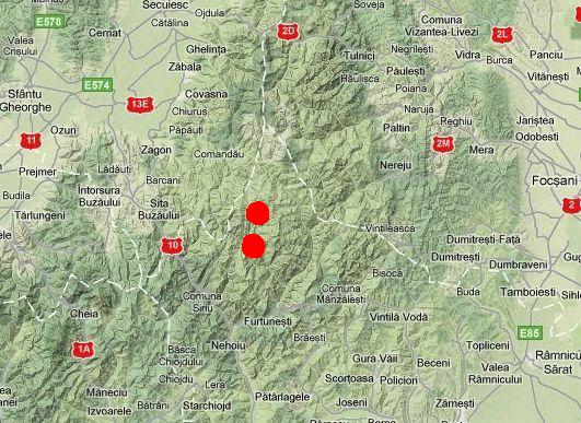 Două cutremure de peste 3 grade Richter, în Vrancea