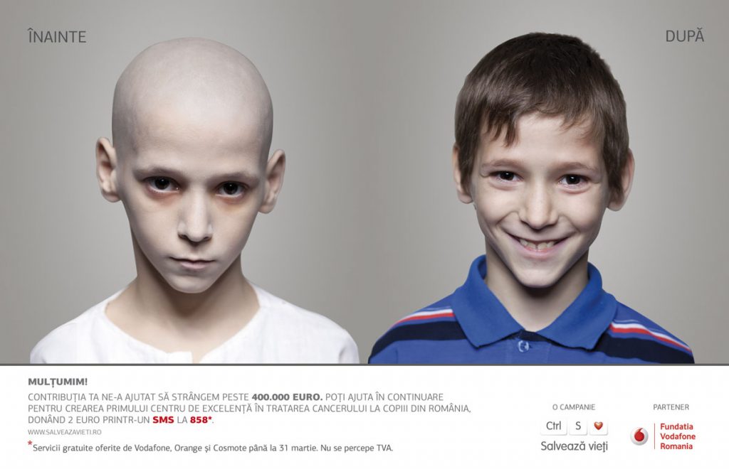 Campanie pentru sprijinirea copiilor bolnavi de cancer