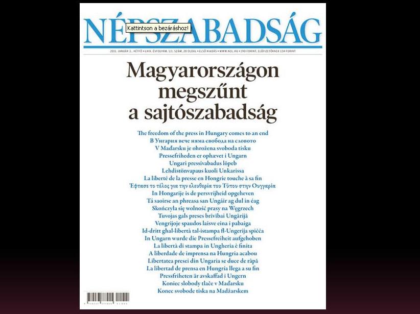 Ungaria: „Libertatea presei se duce de râpă”