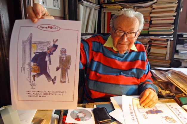 Caricaturistul Albert Poch, lăsat a doua oară fără casă de un criminal de război