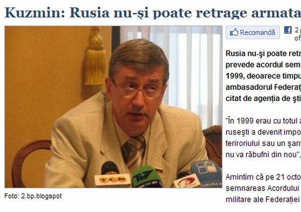 Incident diplomatic între Republica Moldova și Rusia. Filat: "Ambasadorul rus i-a jignit pe cetăţenii ţării"