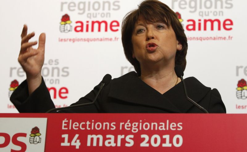 Socialiştii Martine Aubry şi Francois Hollande, în topul preferinţele francezilor pentru prezidenţialele din 2012