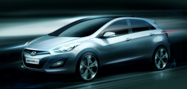 Hyundai schimbă modelul compact i30. Prima schiță oficială