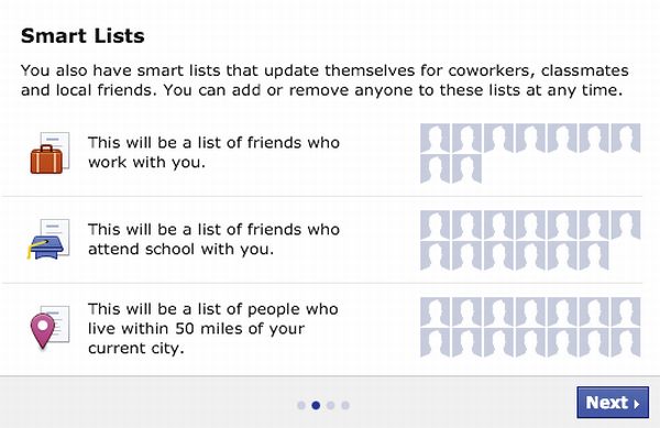 Facebook introduce aplicaţia Smart List. Seamănă izbitor cu Circles de la Google+