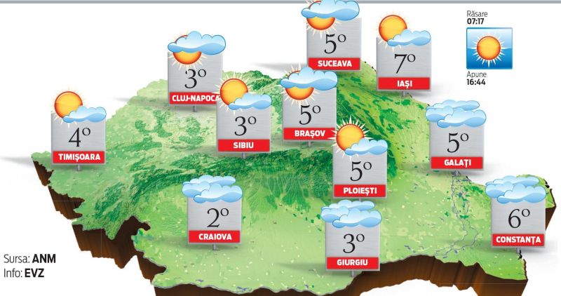 România nu iese din ceaţă. Circulaţia pe şosele, la fel de dificilă ca şi ieri