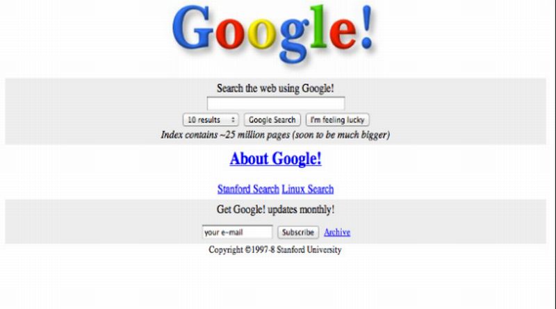 Cum arăta Google când a fost lansat? Şi alte lucruri pe care nu le ştiai