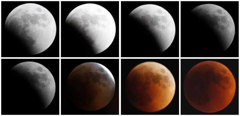 ECLIPSA TOTALĂ de lună s-a încheiat