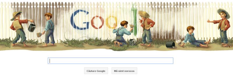 Google aniversează 176 de ani de la naşterea lui Mark Twain. "Dacă nu citeşti ziarele, eşti neinformat. Dacă le citeşti, eşti dezinformat"