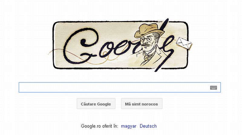 Google îl omagiază pe I.L. Caragiale, la 160 de ani de la naștere