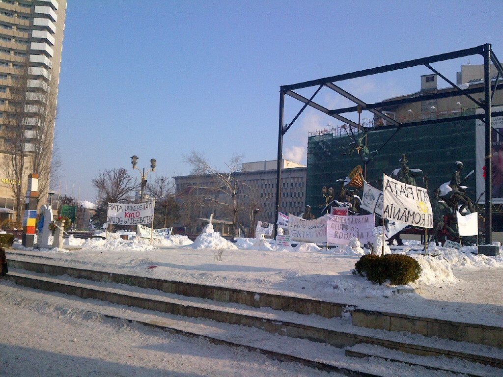 Protestul mut de la Piața Universității