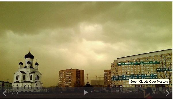 Panică la Moscova, după ce nori verzi au acoperit cerul. Rușii au crezut că a venit Apocalipsa