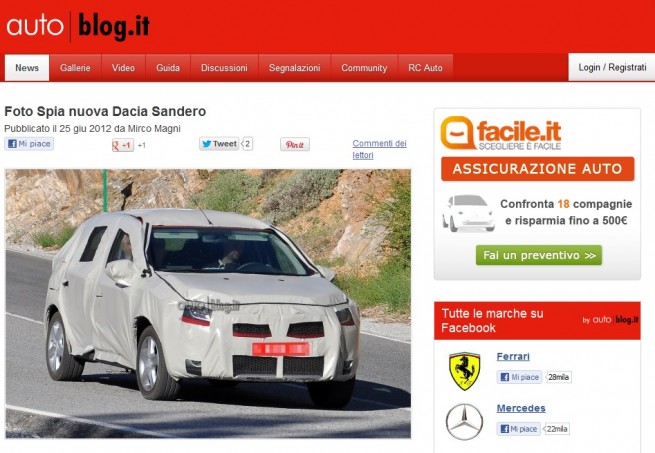Au apărut fotografii-spion cu Dacia Sandero 2 | FOTO