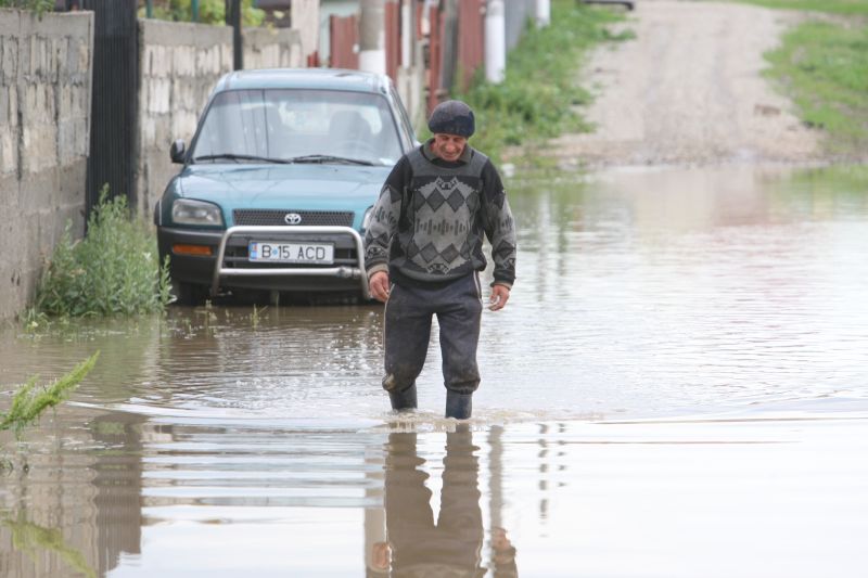 Zeci de case inundate în urma ploilor