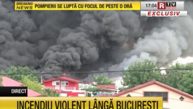 INCENDIUL din Voluntari, stins după 8 ore