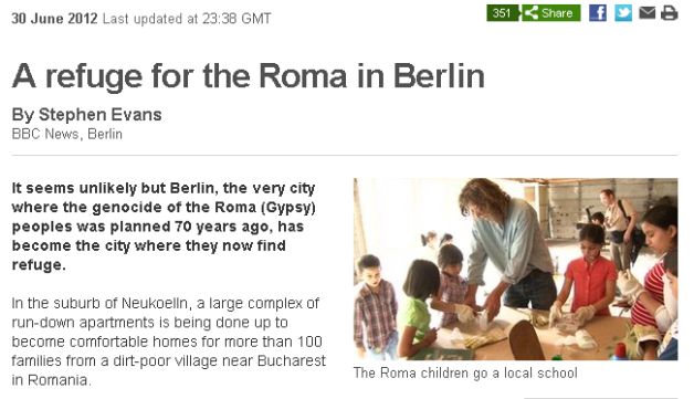 Sute de romi s-au refugiat în oraşul care i-a condamnat la moarte în urmă cu 70 de ani