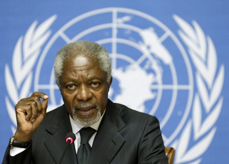 Kofi Annan renunţă la postul de emisar al ONU şi al Ligii Arabe în Siria