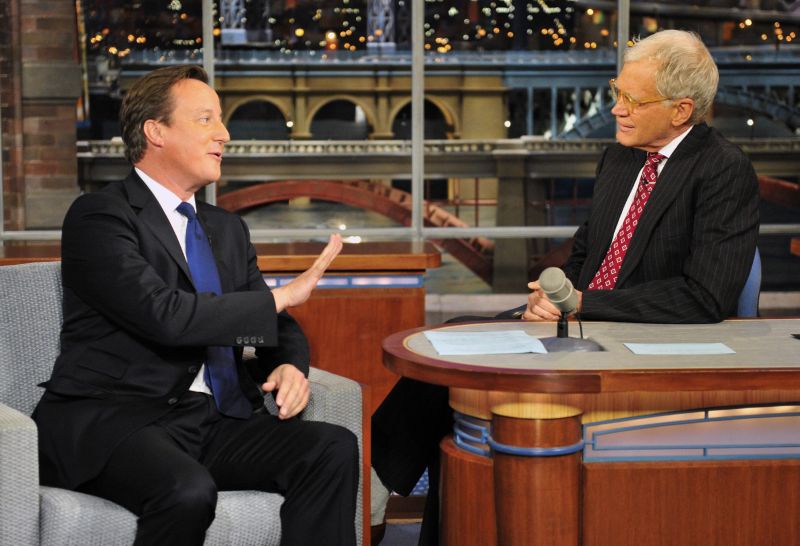 David Cameron a picat testul de istorie a Marii Britanii la show-ul lui Letterman