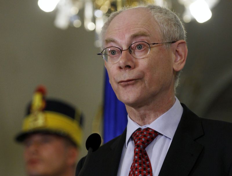 Van Rompuy către Băsescu: "Ce bine că vă văd, domnule preşedinte"