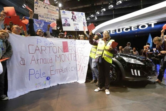 Salonul auto de la Paris, sub asediul oamenilor muncii