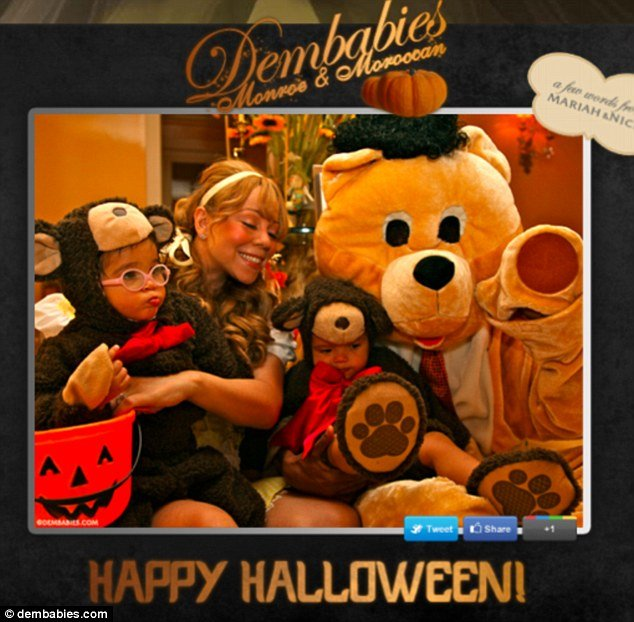 FOTO Mariah Carey şi cei trei ursuleţi de Halloween