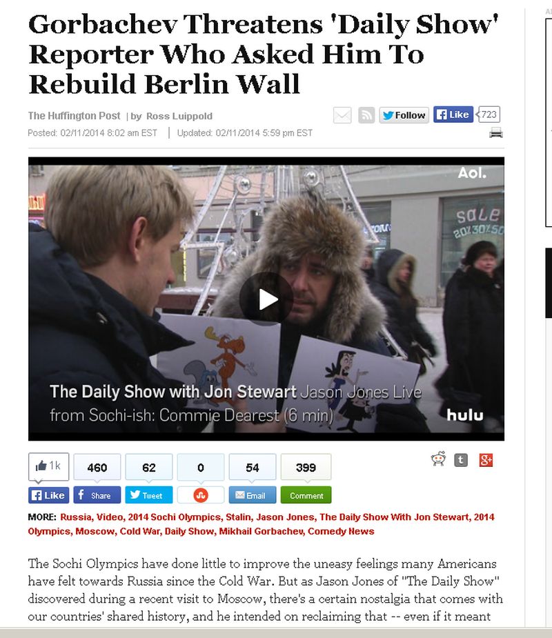 GORBACIOV amenință un reporter care-i spune să reconstruiască ZIDUL BERLINULUI