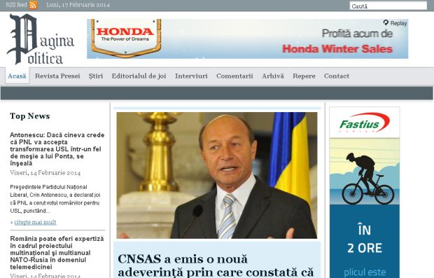 Se lansează Paginadepolitica.ro, un nou site marca Reporter Virtual