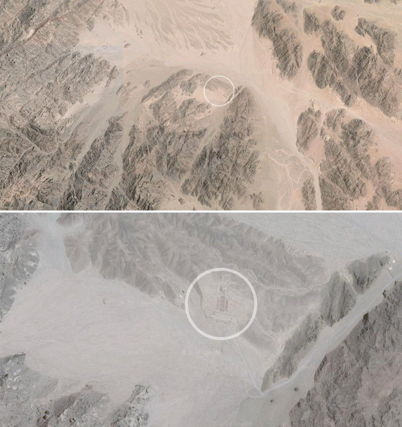 Descoperirea incredibilă a unui fotograf: "Am folosit aplicaţia Google Earth şi am văzut asta în mijlocul deşertului. Este INCREDIBIL" Foto Galerie