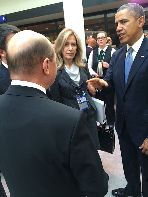 Scurtă discuţie între Băsescu şi Obama, la Haga