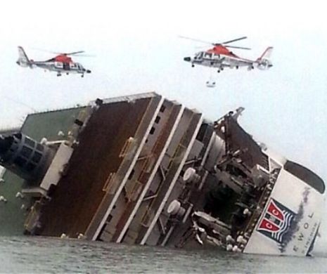 Feribotul care s-a scufundat în Coreea de Sud era condus nu era condus de căpitan: 271 de persoane sunt dispărute