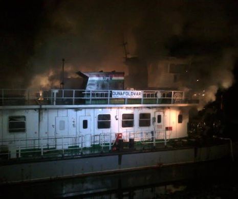 O navă a luat foc pe Canalul Dunăre-Marea Neagră