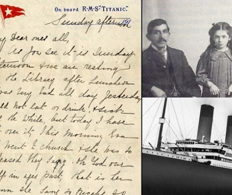 Singura EPISTOLĂ scrisă pe Titanic chiar în noaptea tragediei, scoasă la licitaţie