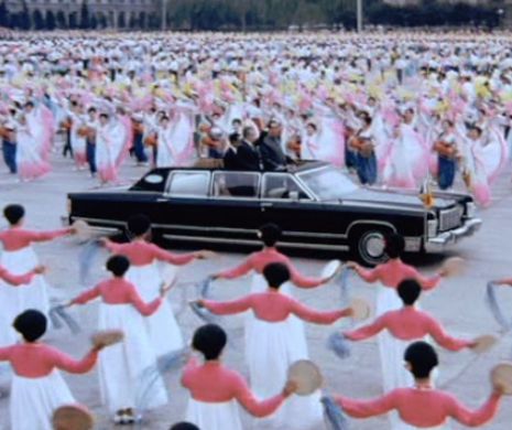 Ceauşescu în Coreea de Nord. Imagini cu mulţimea în DELIR | VIDEO